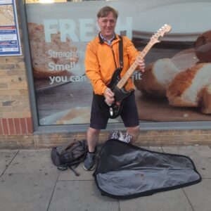 Jono busking?